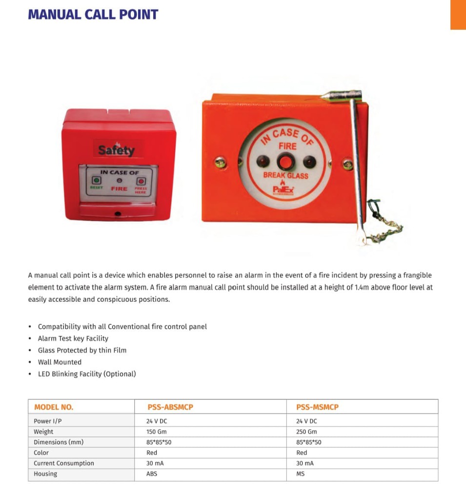 Manual call point PSS-MSMCP (MS)